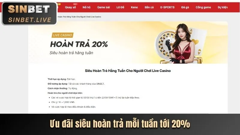 Chương trình hoàn trả casino FI88